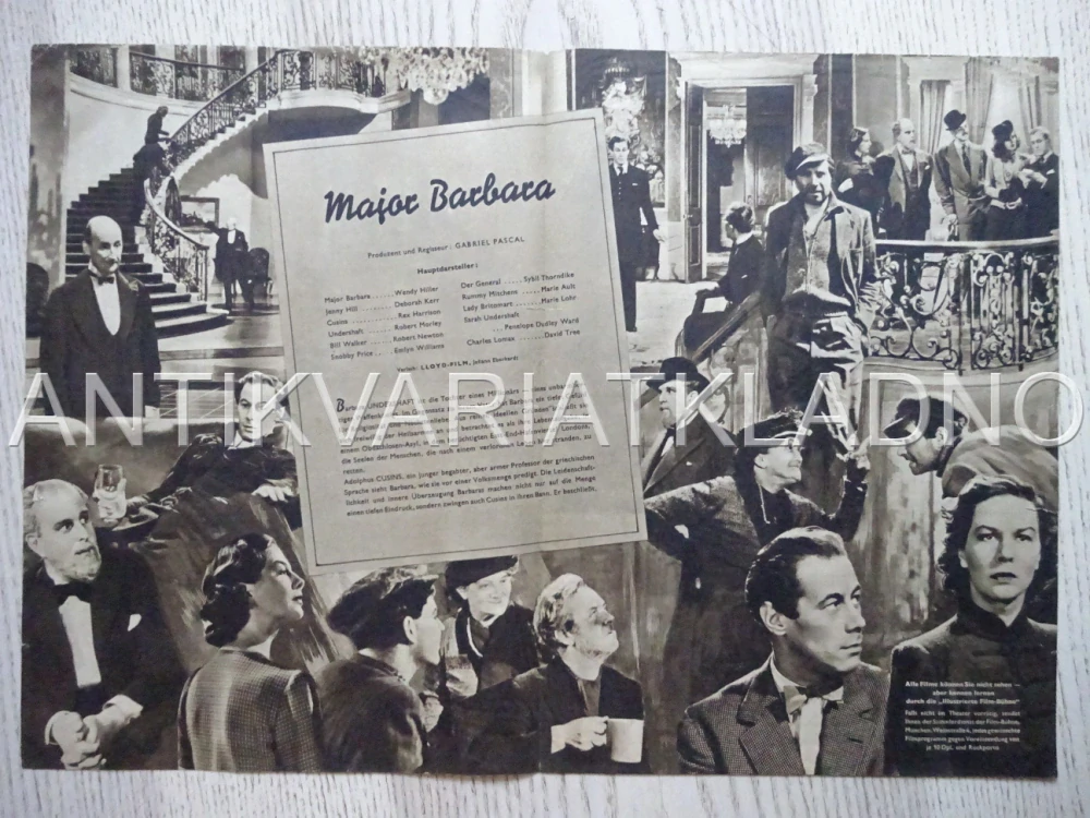 MAJOR BARBARA, DEBORAH KERR, NĚMECKY, BIO PROGRAM 342
