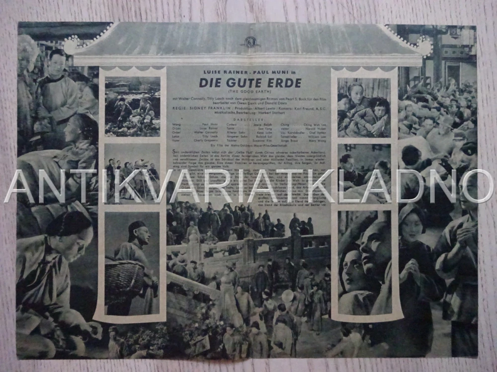 THE GOOD EARTH, PAUL MUNI, NĚMECKY, BIO PROGRAM 532