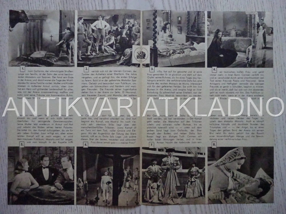 BLOOD AND SAND, TYRONE POWER, NĚMECKY, BIO PROGRAM 763