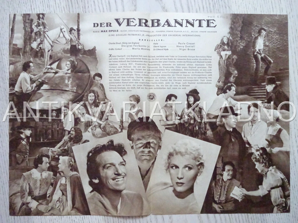 THE EXILE, DOUGLAS FAIRBANKS JR., NĚMECKY, BIO PROGRAM 1308