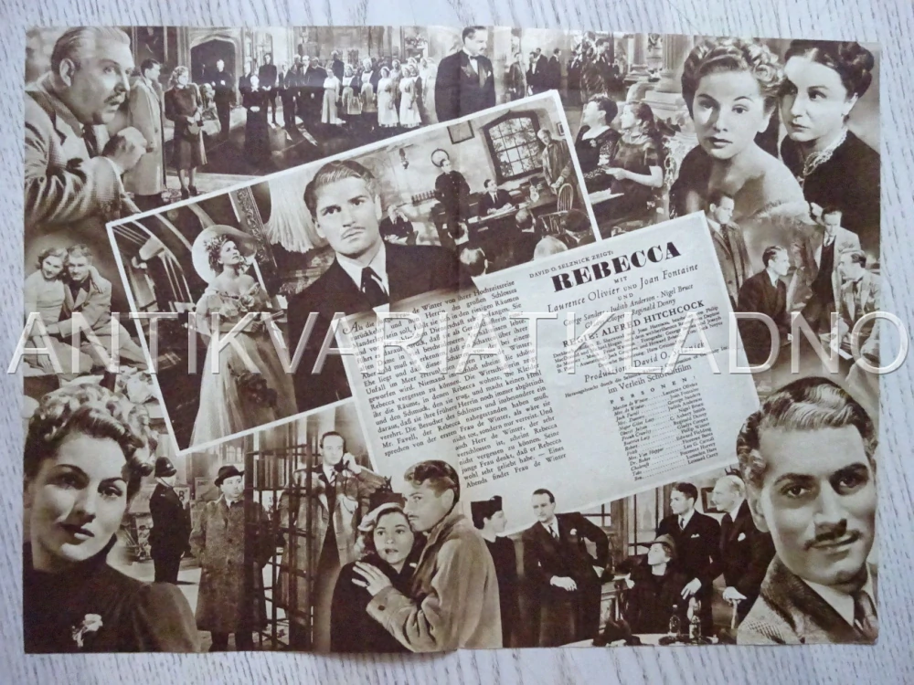 REBECCA, LAURENCE OLIVIER, NĚMECKY, BIO PROGRAM 1351