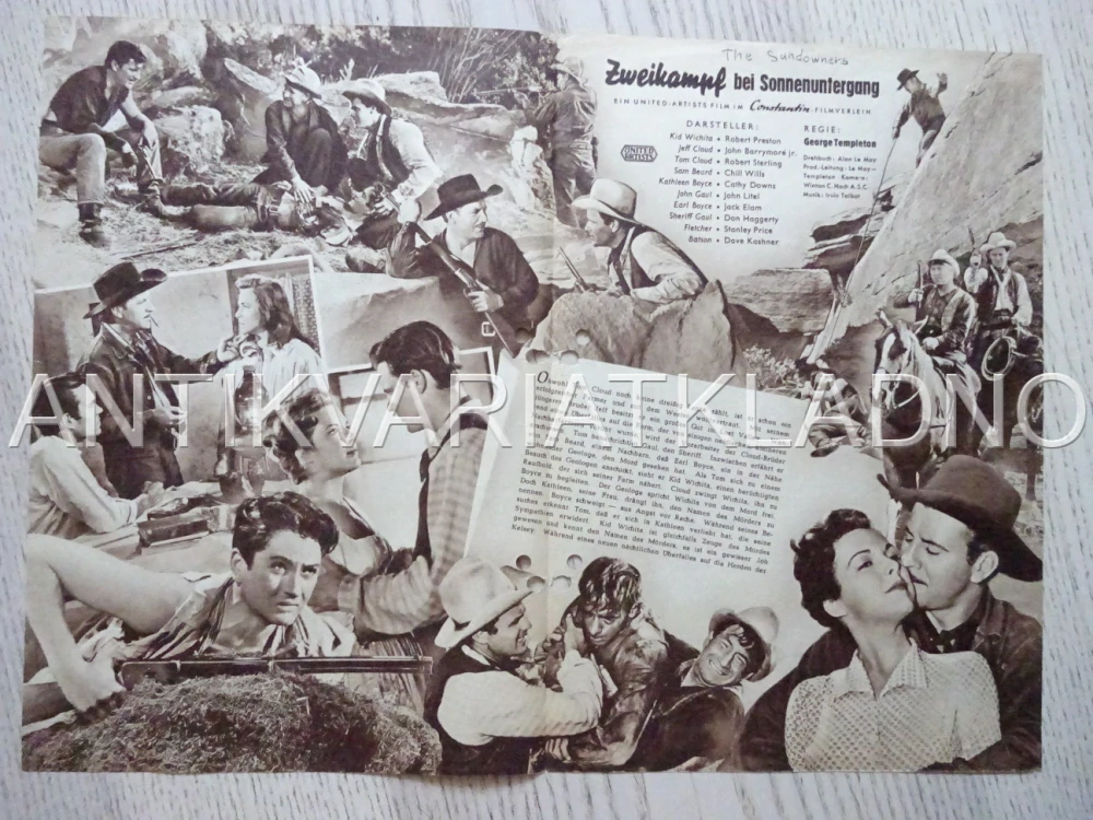 THE SUNDOWNERS, ROBERT PRESTON, NĚMECKY, BIO PROGRAM 1539