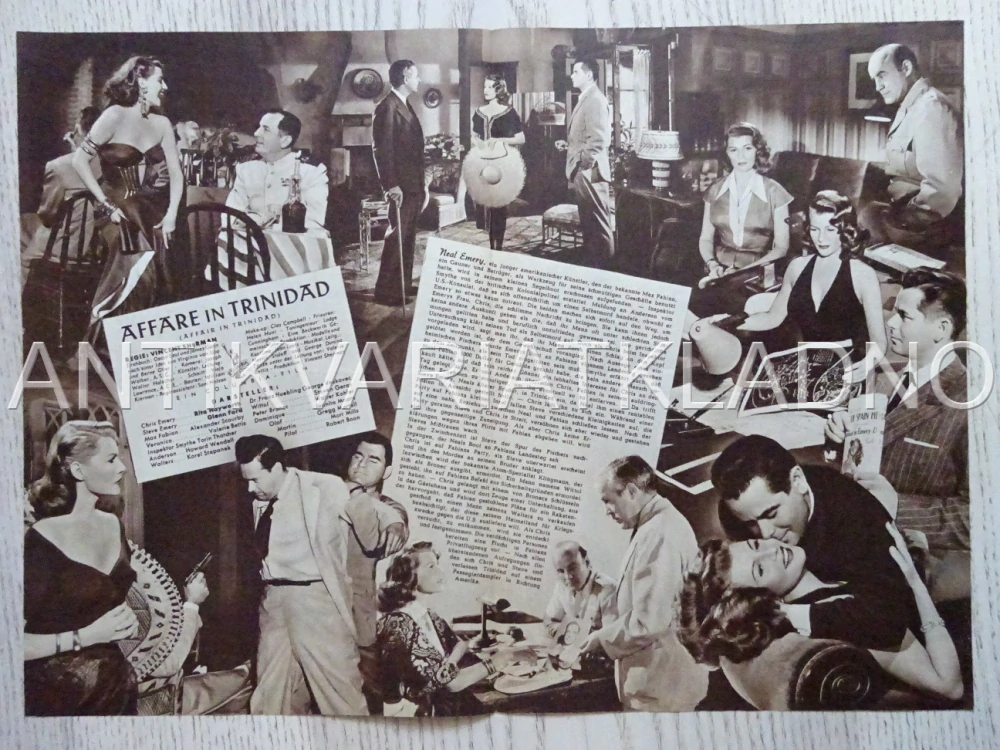 AFFAIR IN TRINIDAD, GLENN FORD, NĚMECKY, BIO PROGRAM 1763