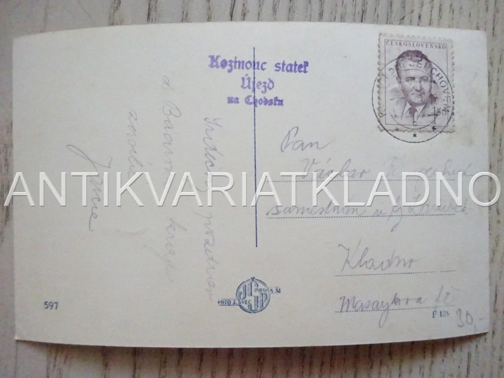 CHODSKO, KOZINŮV STATEK, TRHANOV, OKRES DOMAŽLICE, POHLEDNICE 332