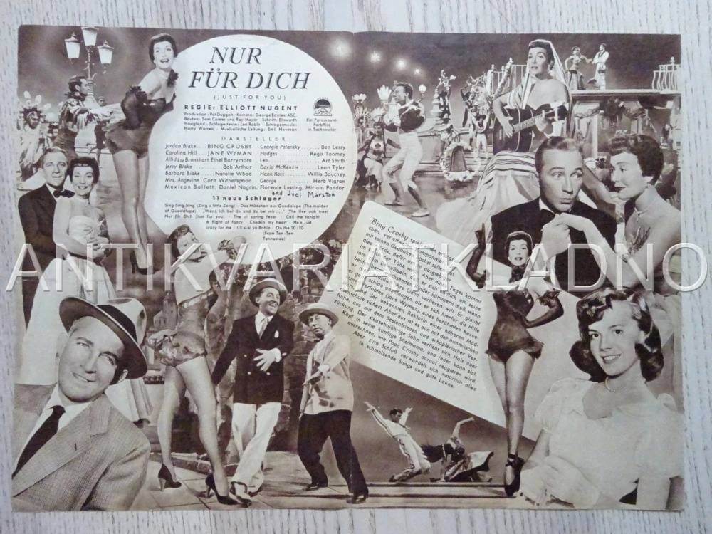 JUST FOR YOU, BING CROSBY, NĚMECKY, BIO PROGRAM 1916