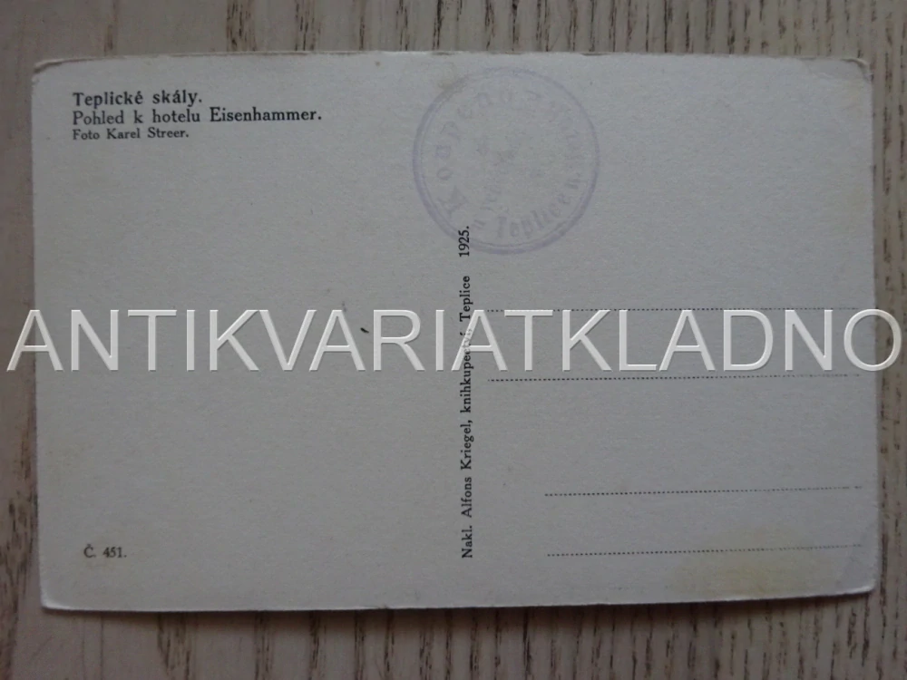 TEPLICKÉ SKÁLY, OKRES NÁCHOD, POHLEDNICE 419