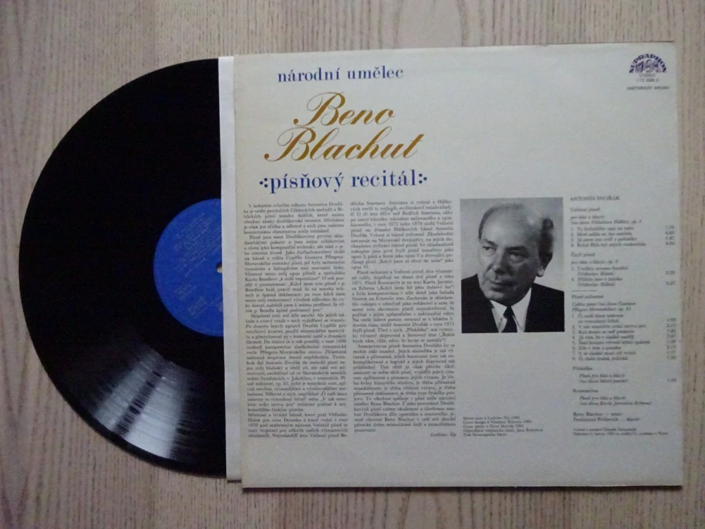 NÁRODNÍ UMĚLEC BENO BLANCHUT, PÍSŇOVÝ RECITÁL, GRAMODESKA