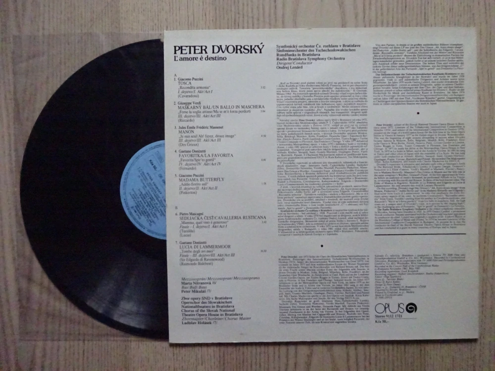L'AMORE È DESTINO, PETER DVORSKÝ, GRAMODESKA