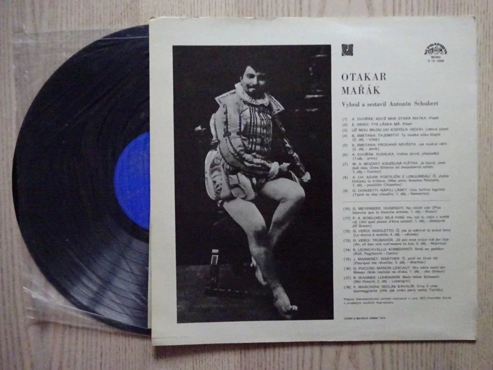 PORTRÉT PĚVCE, OTAKAR MAŘÁK, GRAMODESKA