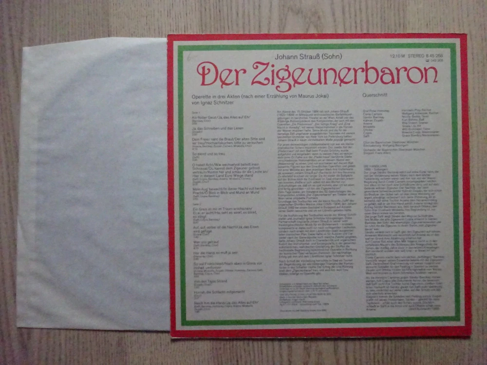 DER ZIGEUNERBARON, JOHANN  STRAUSS, GRAMODESKA