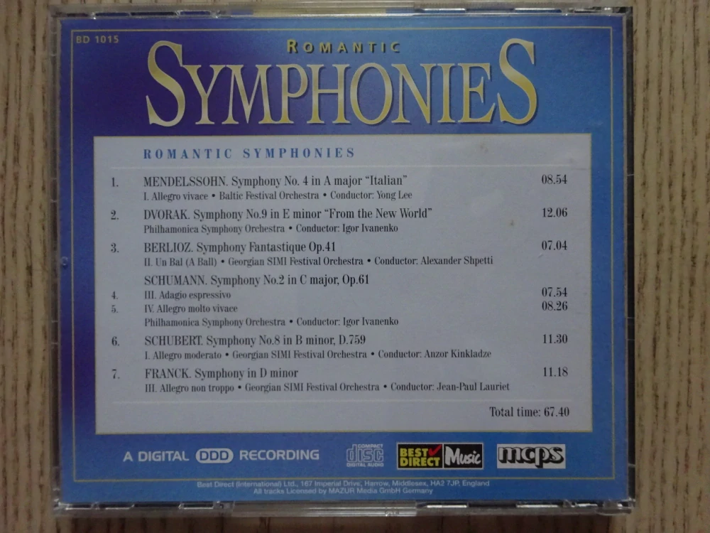 ROMANTIC SYMPHONIES, CD VÁŽNÁ HUDBA