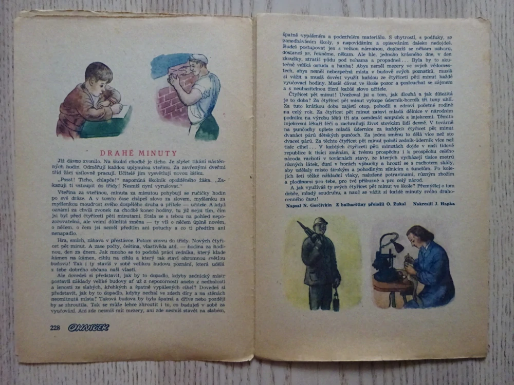 OHNÍČEK Č. 15/1951, KOMIKS, NEPRAKTA, SEKORA, BURIAN