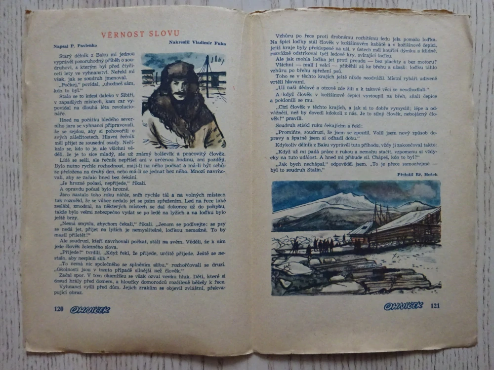 OHNÍČEK Č. 8/1950, KOMIKS, NEPRAKTA, SEKORA, BURIAN