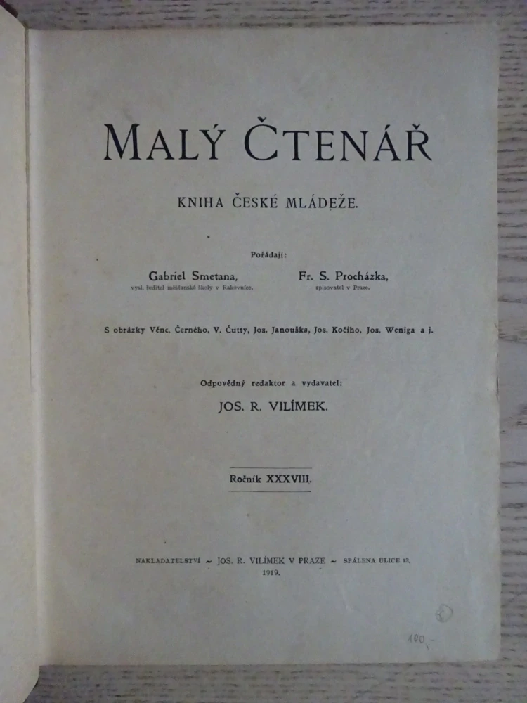 MALÝ ČTENÁŘ, KNIHA ČESKÉ MLÁDEŽE,  **an