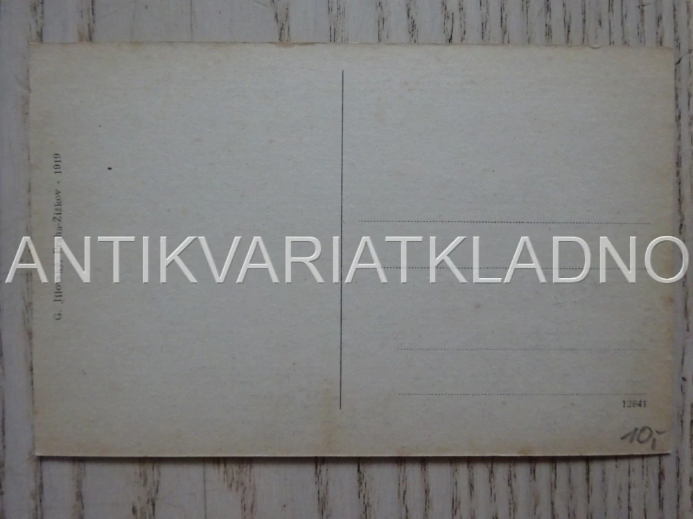 DŘÍŇ, STŘED OBCE, ROK 1919, OKRES KLADNO, POHLEDNICE 444