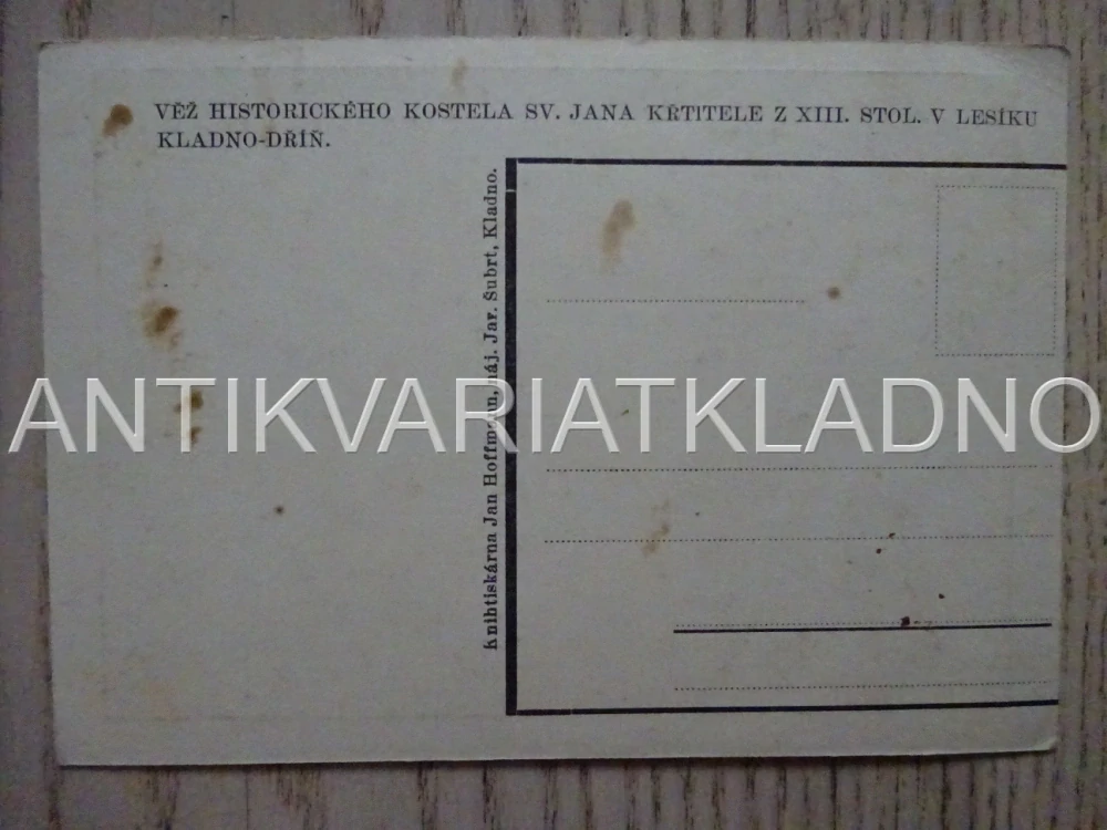 KOSTEL SV. JANA KŘTITELE, OKRES KLADNO, POHLEDNICE 445