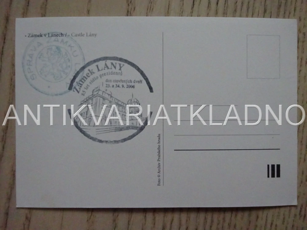 LÁNY, ZÁMEK, RAZÍTKO, OKRES KLADNO, POHLEDNICE 505