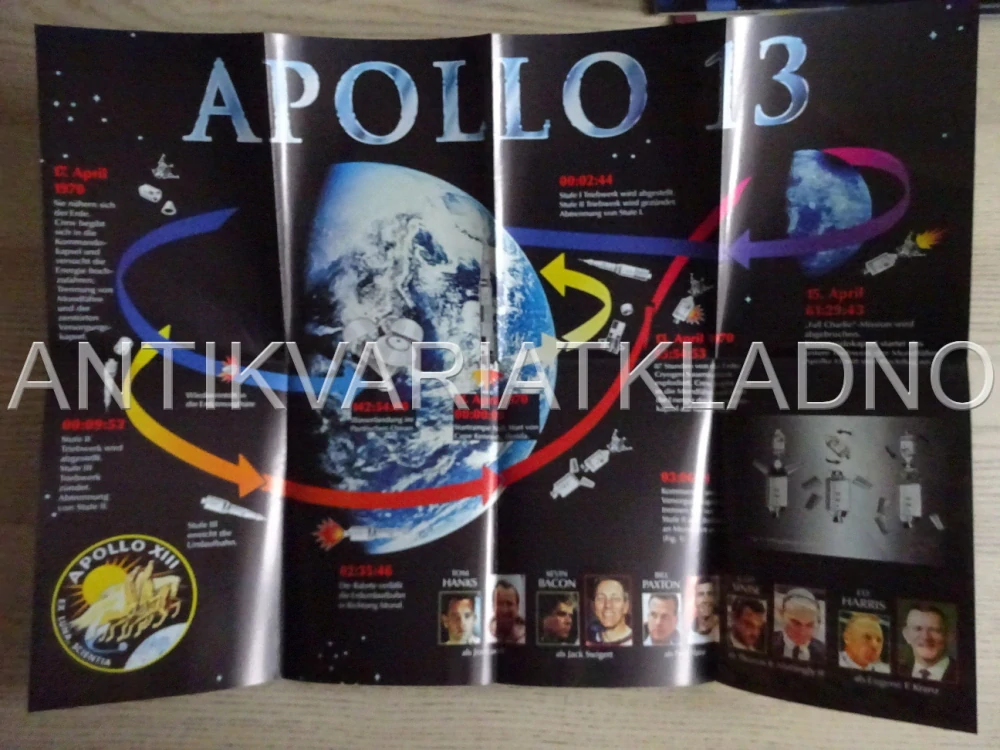 APOLLO 13, T. HANKS, K. BACON, B. PAXTON, FILMOVÝ LETÁK