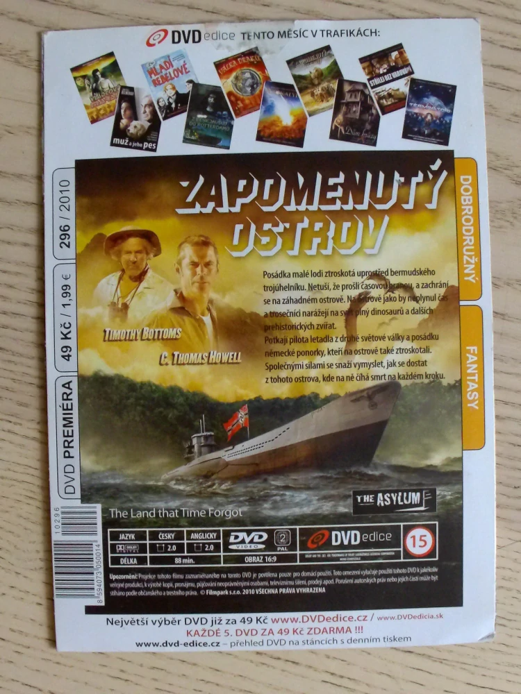 ZAPOMENUTÝ OSTROV, T. BOTTOMS, C. T. HOWELL, DVD FILM