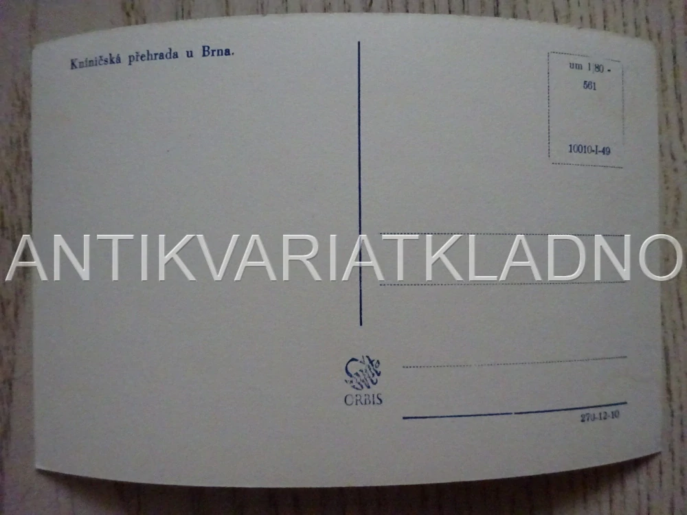 BRNO, KNÍNIČSKÁ PŘEHRADA, OKRES BRNO-MĚSTO, POHLEDNICE 563