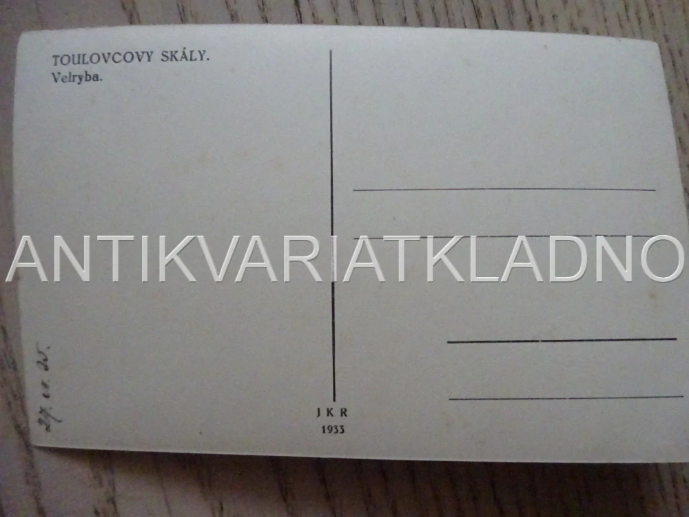 TOULOVCOVY SKÁLY, VELRYBA, OKRES CHRUDIM/SVITAVY, POHLEDNICE 587