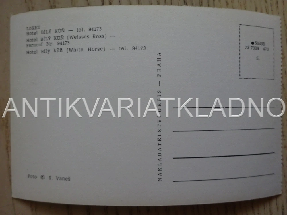 LOKET, HOTEL BÍLÝ KŮŇ, OKRES SOKOLOV, POHLEDNICE 594