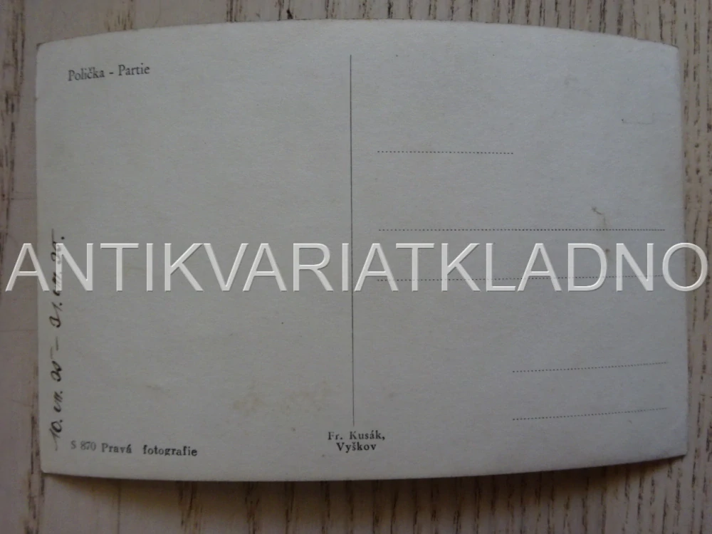 POLIČKA, PARTIE, OKRES SVITAVY, POHLEDNICE 598