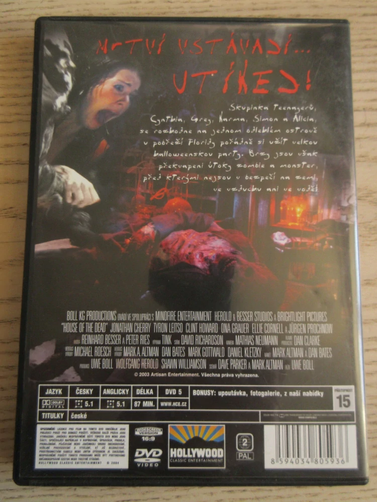HOUSE OF THE DEAD, J. CHERRY, C. HOWARD, DVD FILM