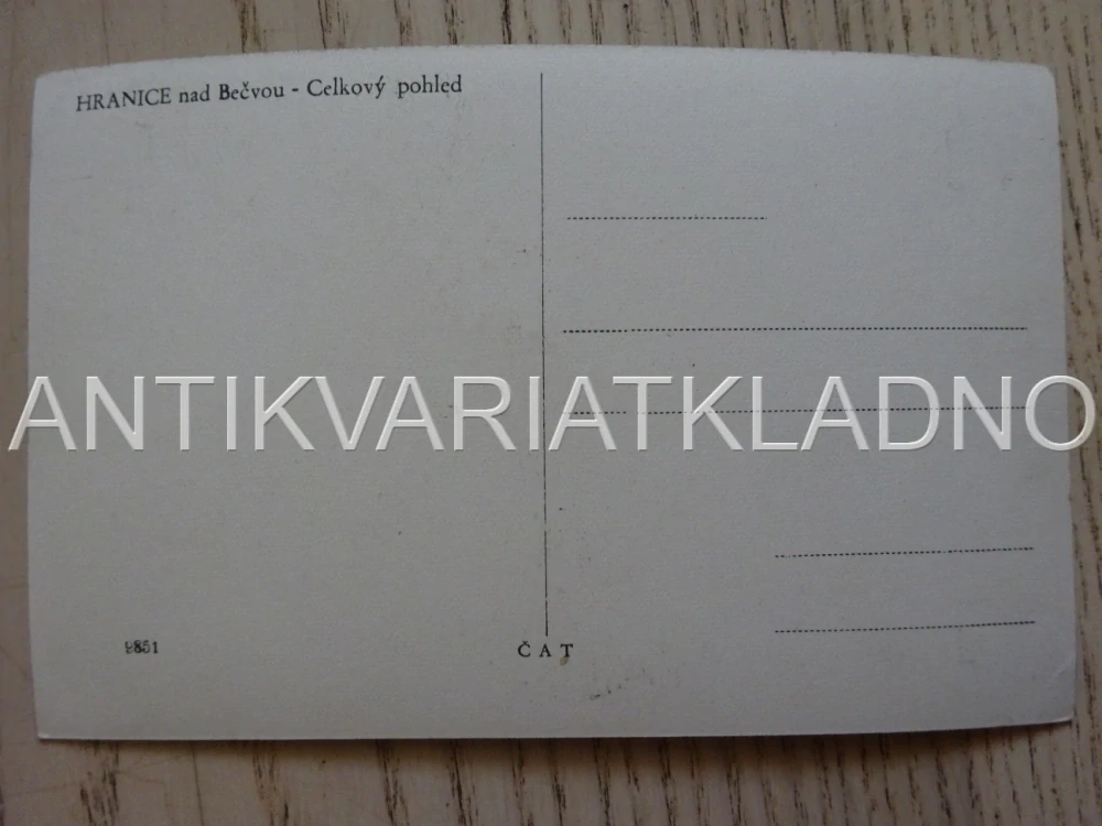 HRANICE NAD BEČVOU, CELKOVÝ POHLED, OKRES PŘEROV, POHLEDNICE 623