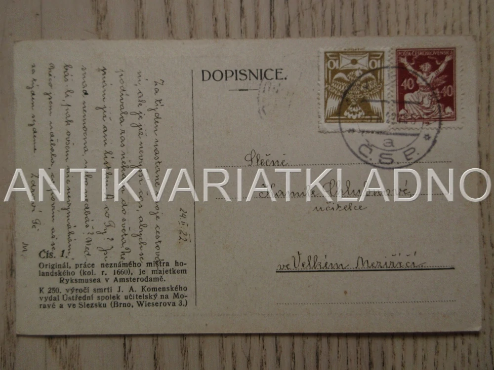 JAN ÁMOS KOMENSKÝ, POHLEDNICE 664