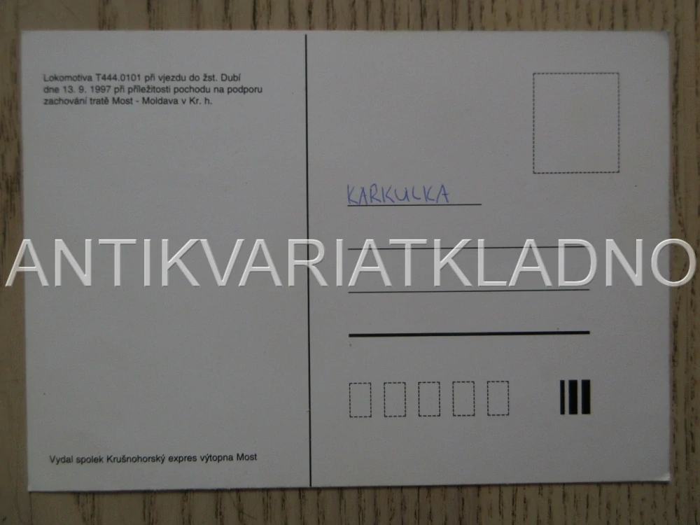 LOKOMOTIVA T444.0101, ŽELEZNICE, MOST-MOLDAVA, OKRES , POHLEDNICE 679
