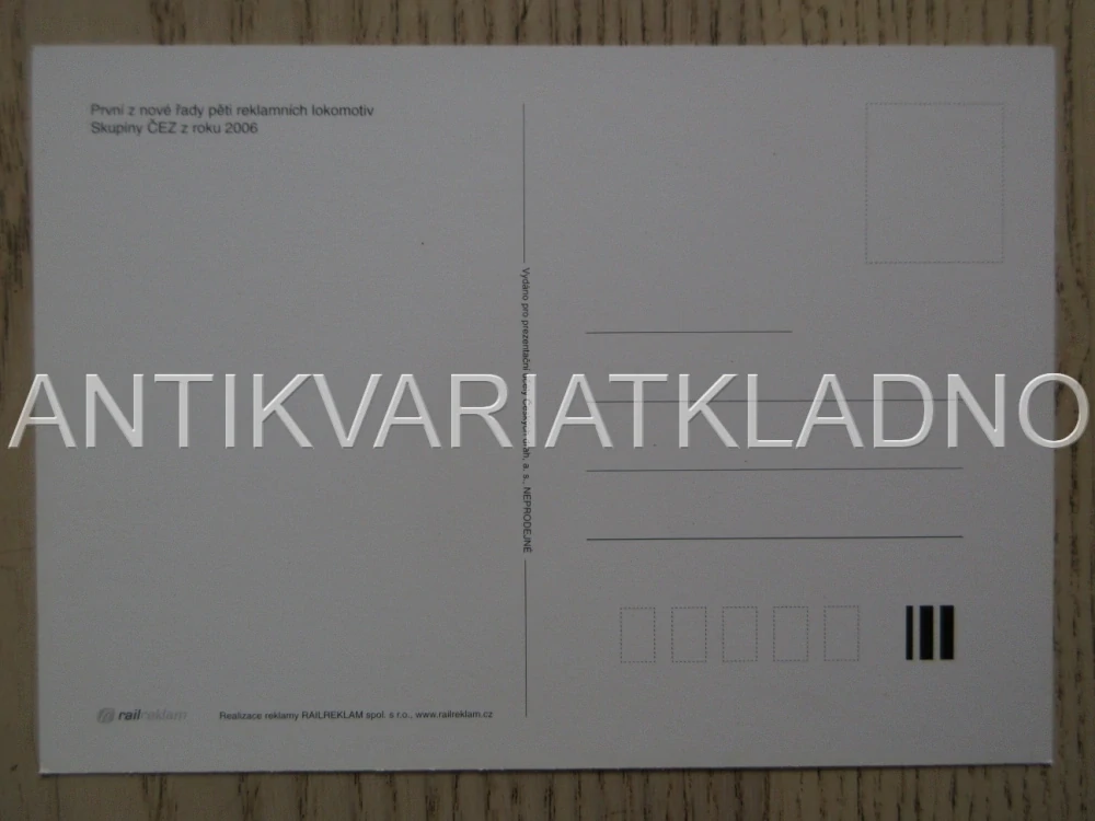 REKLAMNÍ LOKOMOTIVA ČEZ, ŽELEZNICE, POHLEDNICE 683