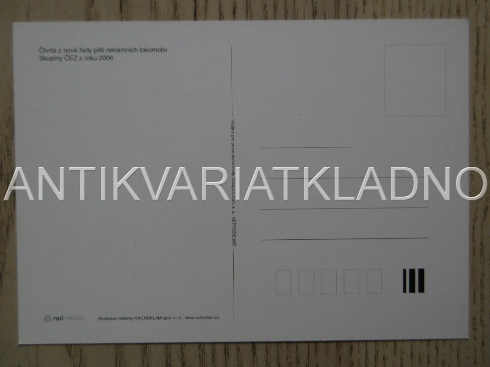 REKLAMNÍ LOKOMOTIVA ČEZ, ŽELEZNICE, POHLEDNICE 684