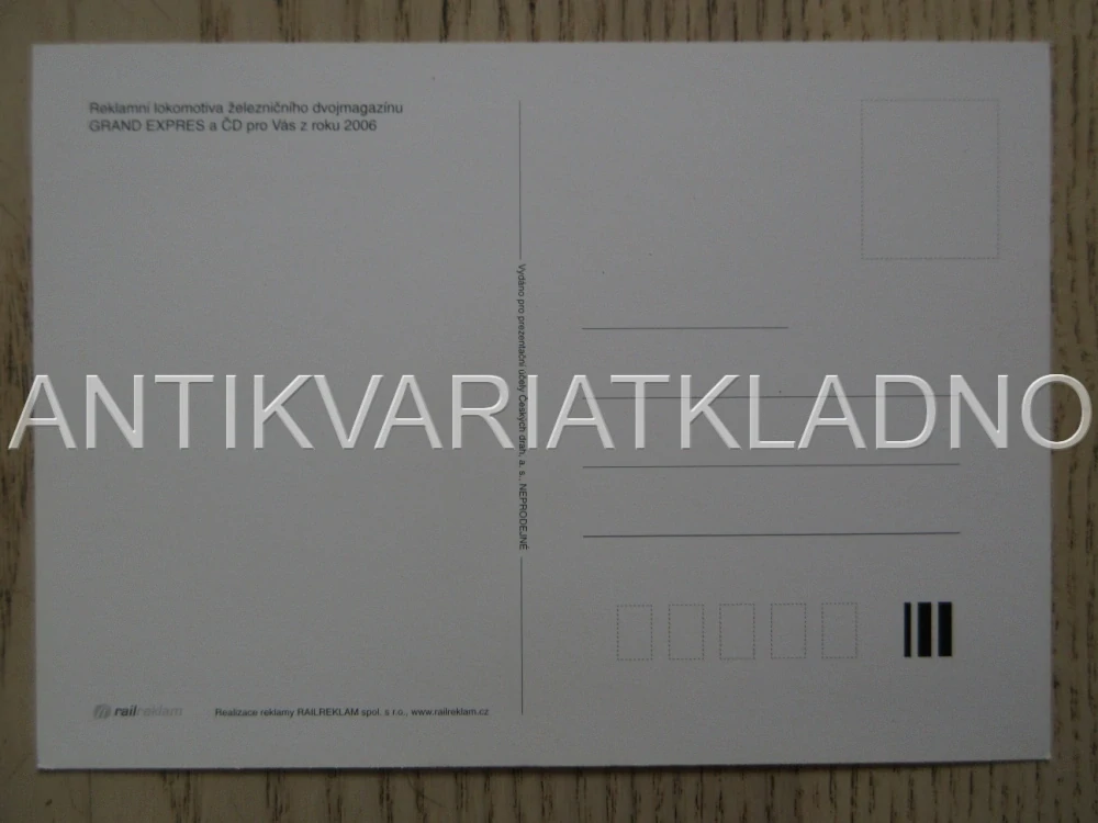 REKLAMNÍ LOKOMOTIVA GRAND EXPRES, ČD PRO VÁS, ŽELEZNICE, POHLEDNICE 686