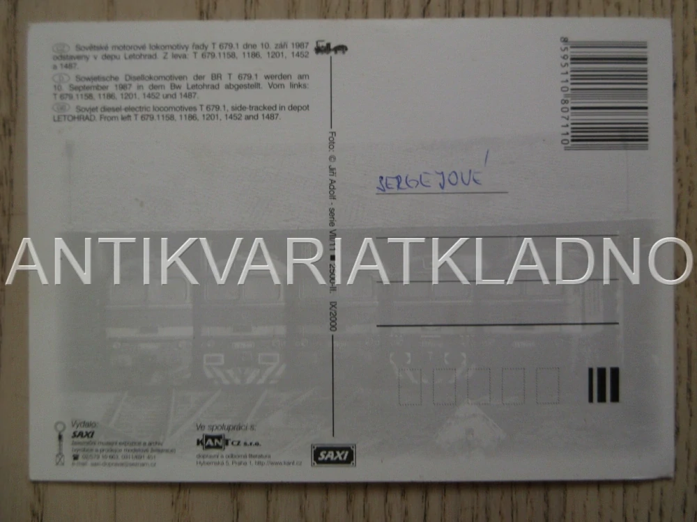 SOVĚTSKÉ MOTOROVÉ LOKOMOTIVY ŘADY T 679.1, ČESKÉ DRÁHY, ŽELEZNICE, DEPO LETOHRAD, OKRES ÚSTÍ NAD ORLICÍ, POHLEDNICE 716