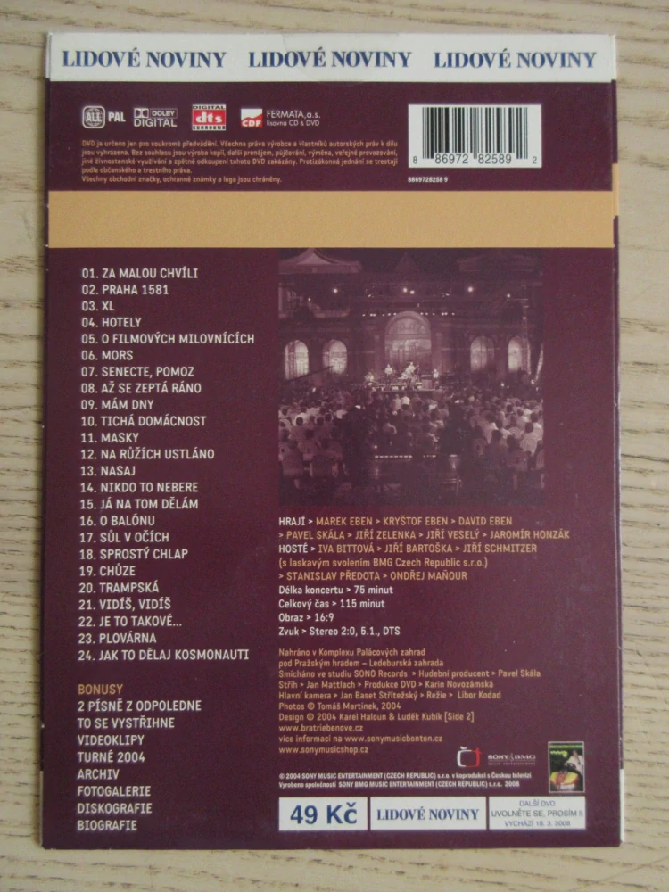 3  EBENI V ZAHRADĚ, BRATŘI EBENOVI,, CDS HUDBA