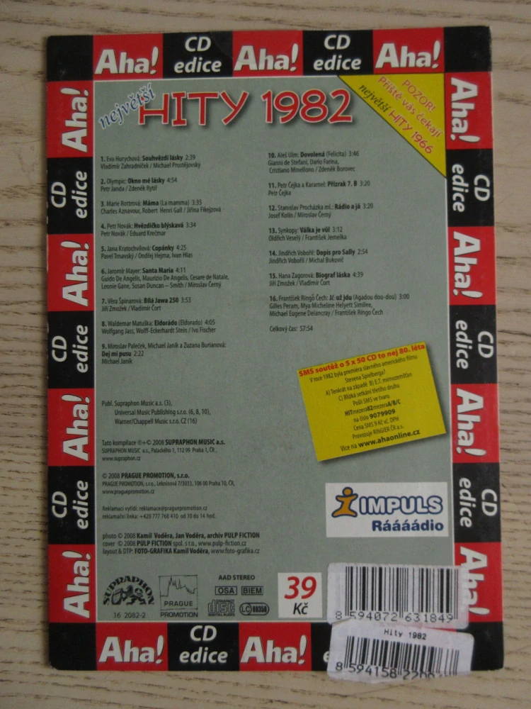 NEJVĚTŠÍ HITY 1982, CD HUDBA