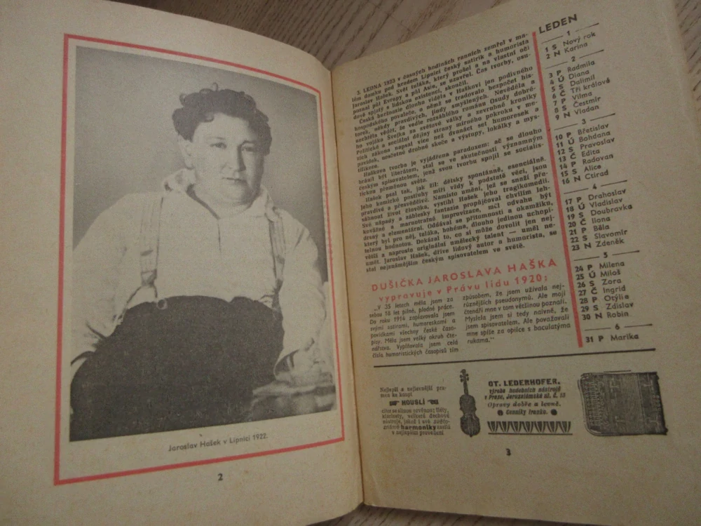 HAŠKŮV KALENDÁŘ 1883-1983, MINIKALENDÁŘ DIKOBRAZU 1983
