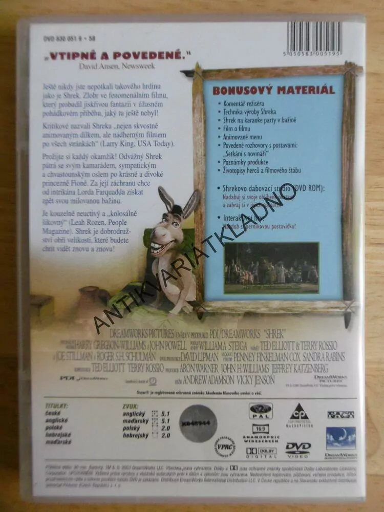 SHREK, DVD FILM,