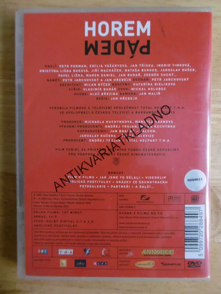 HOREM PÁDEM, DVD FILM ČR