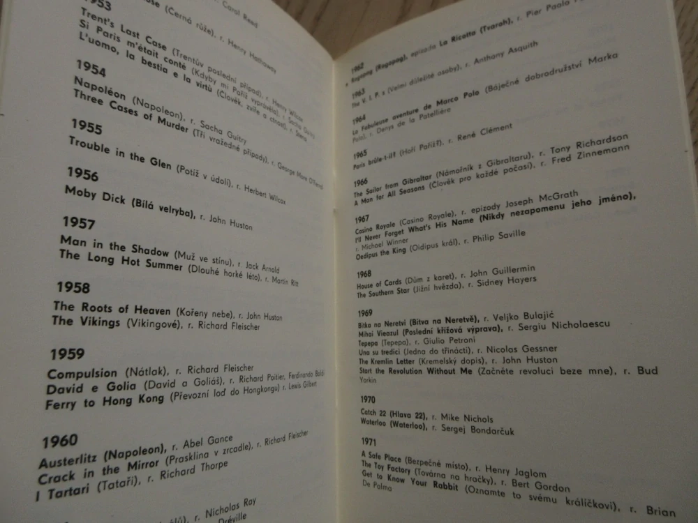 WELLES ORSON, FILMOVÝ SEŠIT, **an