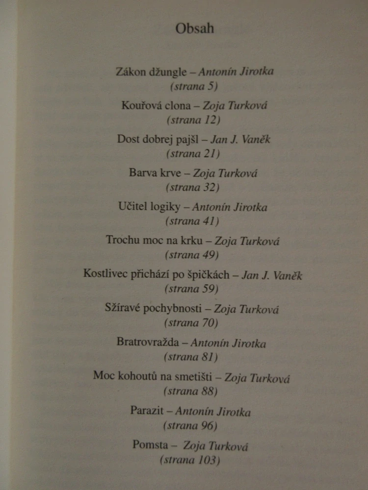 ZÁKON DŽUNGLE A DALŠÍ POVÍDKY, **an