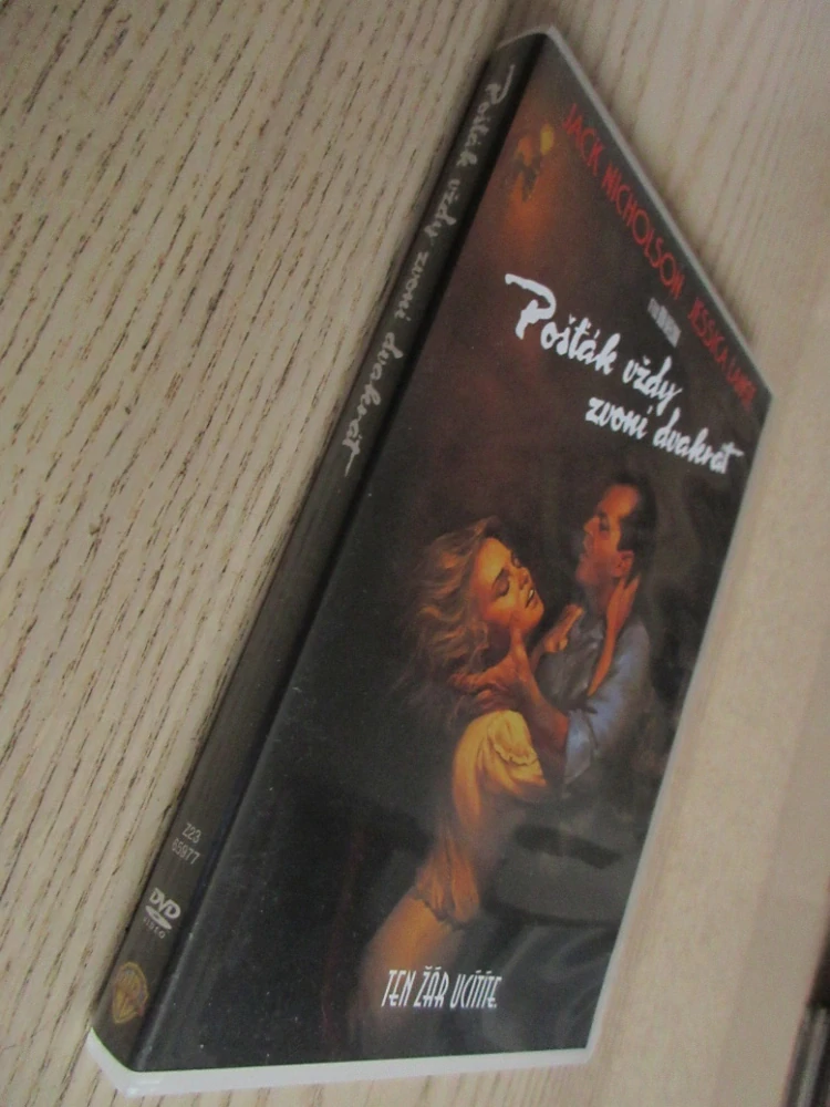 POŠŤÁK VŽDY ZVONÍ DVAKRÁT, J. NICHOLSON, J. LANGE, DVD FILM