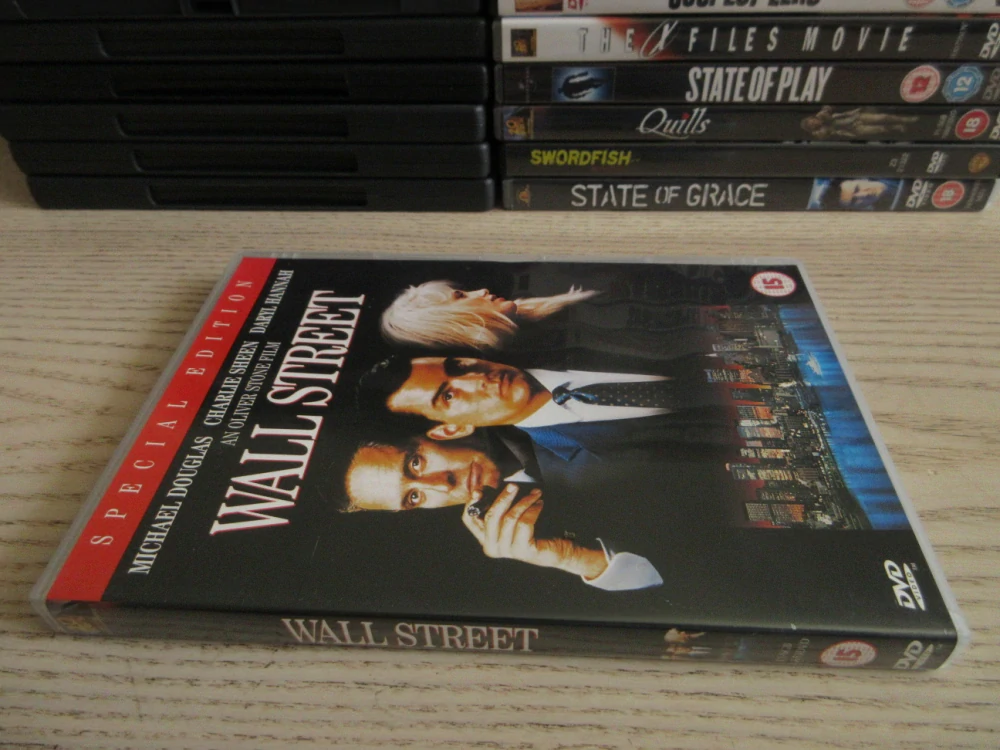 WALL STREET, M. DOUGLAS, CH. SHEEN, D. HANNAH, DVD FILM