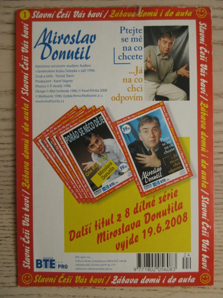 PTEJTE SE MĚ NA CO CHCETE... JÁ NA CO CHCI ODPOVÍM, M. DONUTIL, CD MLUVENÉ SLOVO