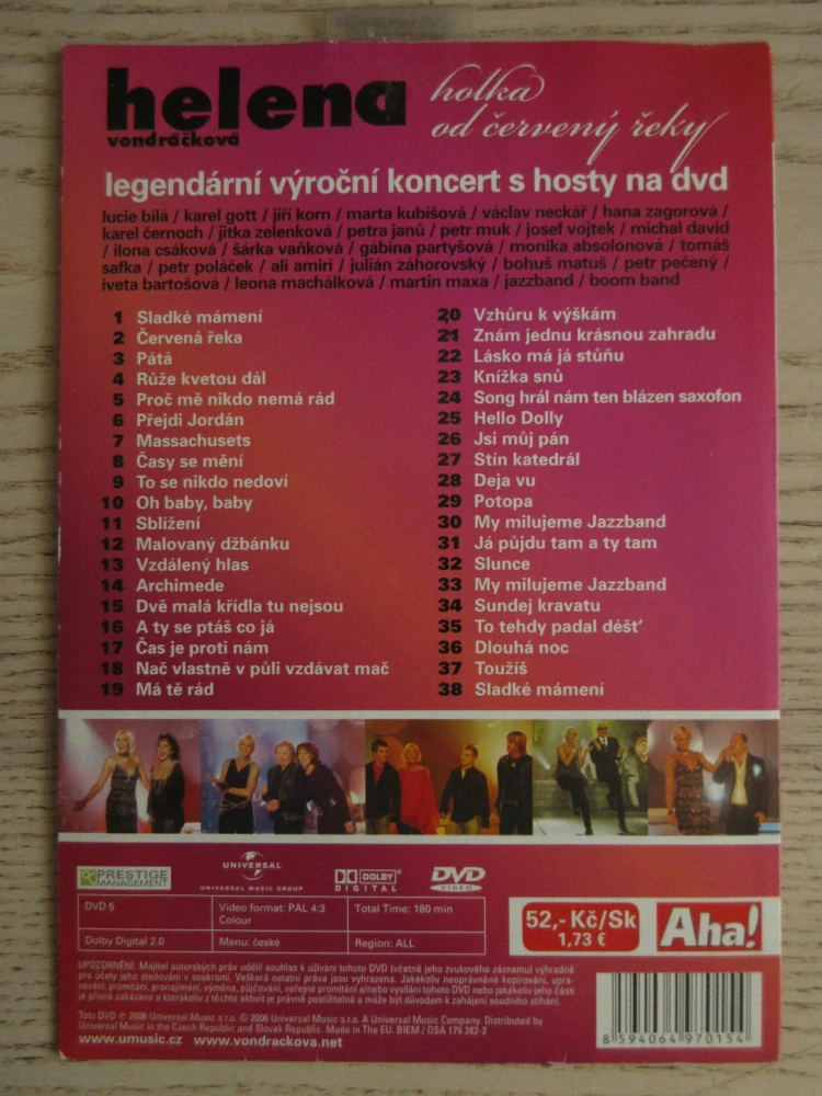 HOLKA OD ČERVENÝ ŘEKY, HELENA VONDRÁČKOVÁ, DVD HUDBA