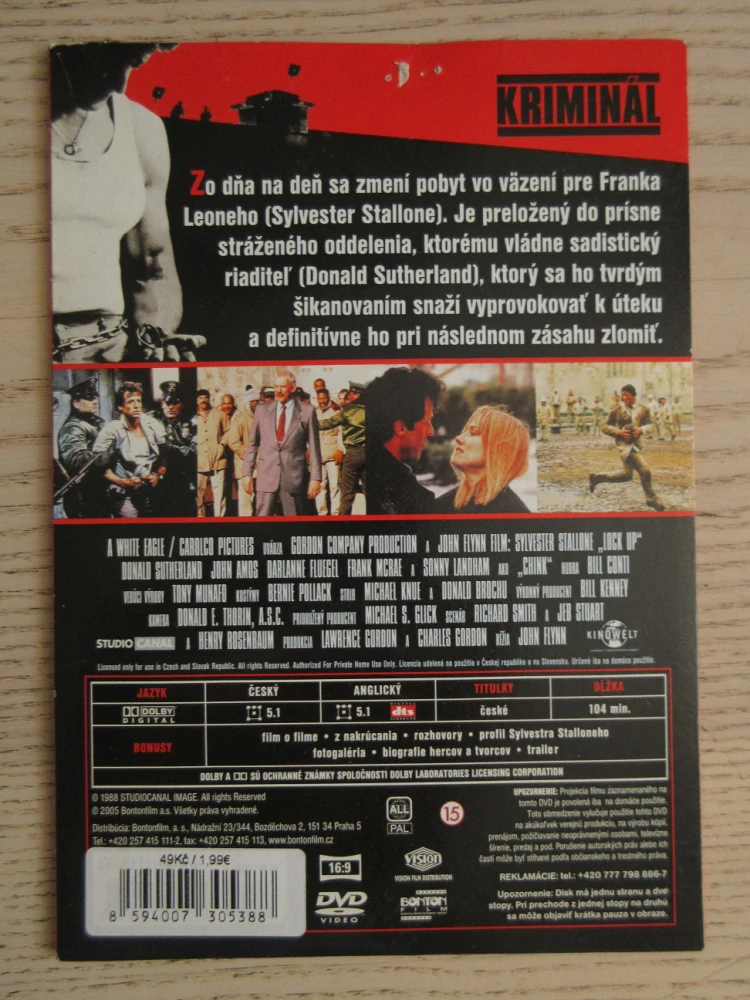 KRIMINÁL, STALLONE, DVD FILM