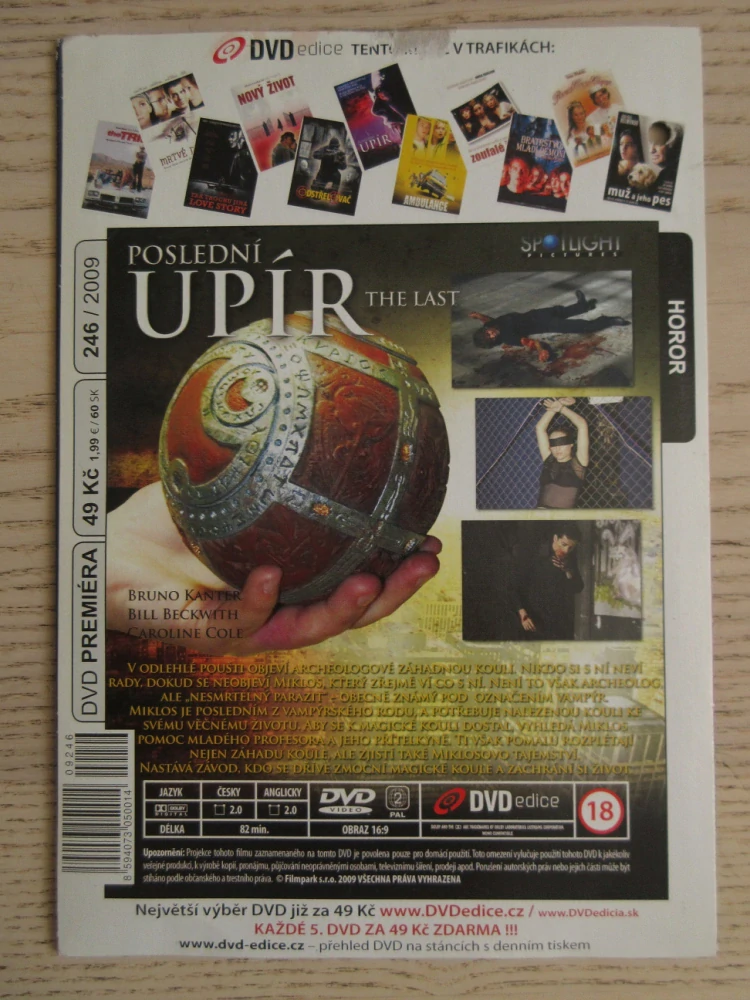POSLEDNÍ UPÍR, W. MARTIN, D. BRIDGETT, DVD FILM