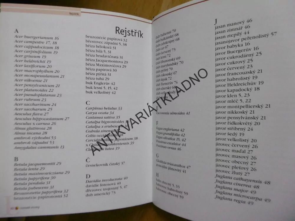 LISTNATÉ STROMY V ZAHRADĚ, PETR HORÁČEK, **an