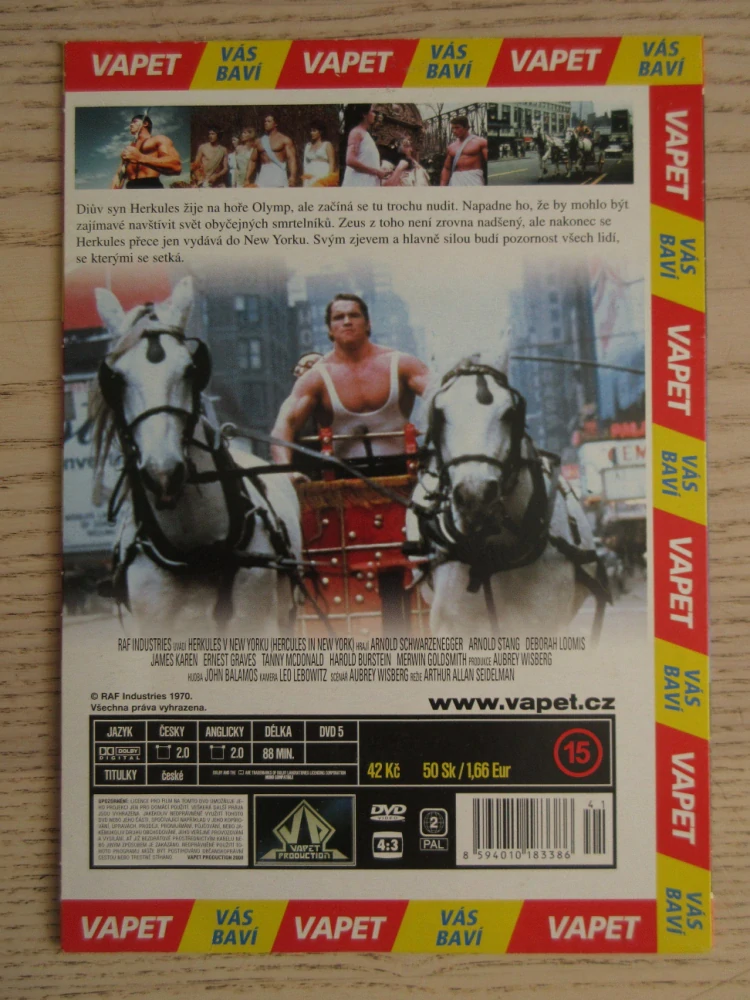HERKULES V NEW YORKU, A. SCHWARZENEGGER, DVD FILM